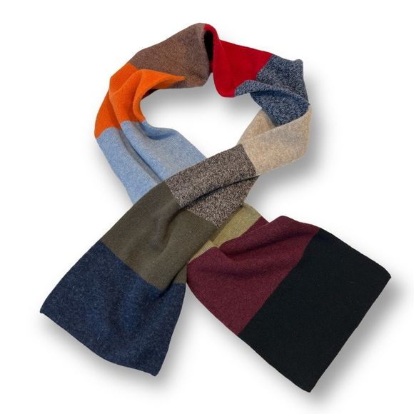 Gap Lambs Wool Color Block Winter Scarf One Size